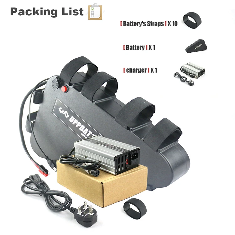 New Electric Bike Triangle Battery 52V 15AH lithium battery with plastic case