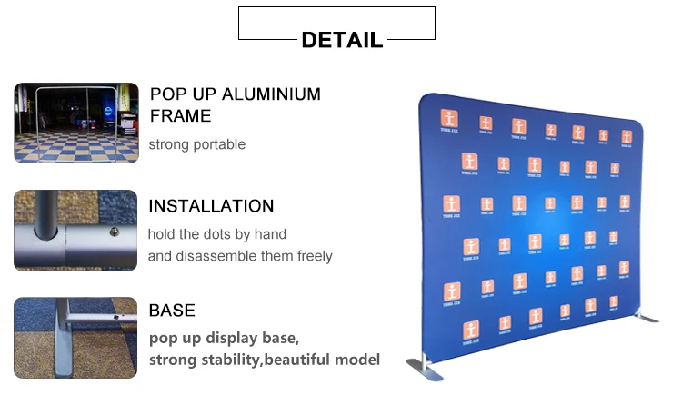 Custom Frame Fabric Pull Up Tension Display Photography Backdrops ...