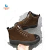 Men Ankle Genuine Leather Work Boots Brown Fashion Motorcycle Casual Shoes