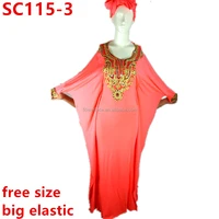 

free size big elastic woman one-piece dress