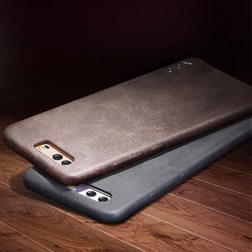 

Xlevel Wholesale Luxury Vintage leather Phone Back Cover for Huawei P10 Case, Black;light golden;dark coffee