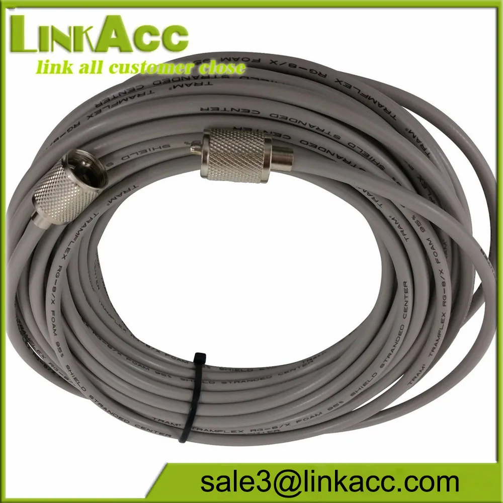 MADE IN USA! JSC RG-8X jumper 50 FT with PL-259 connectors for HAM and CB