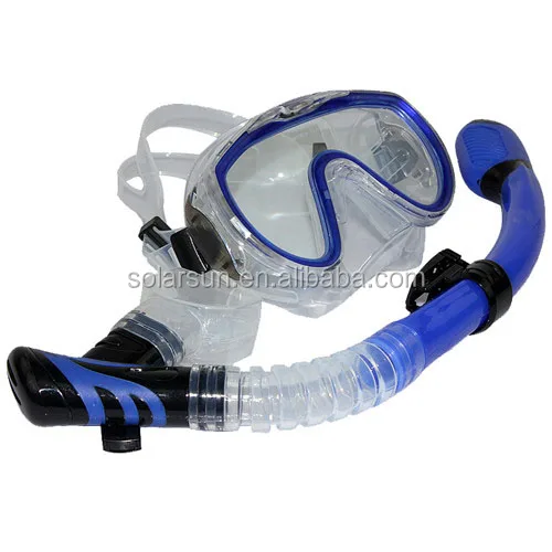 Anti-fog tempered glass snorkelling mask scuba diving dive snorkel