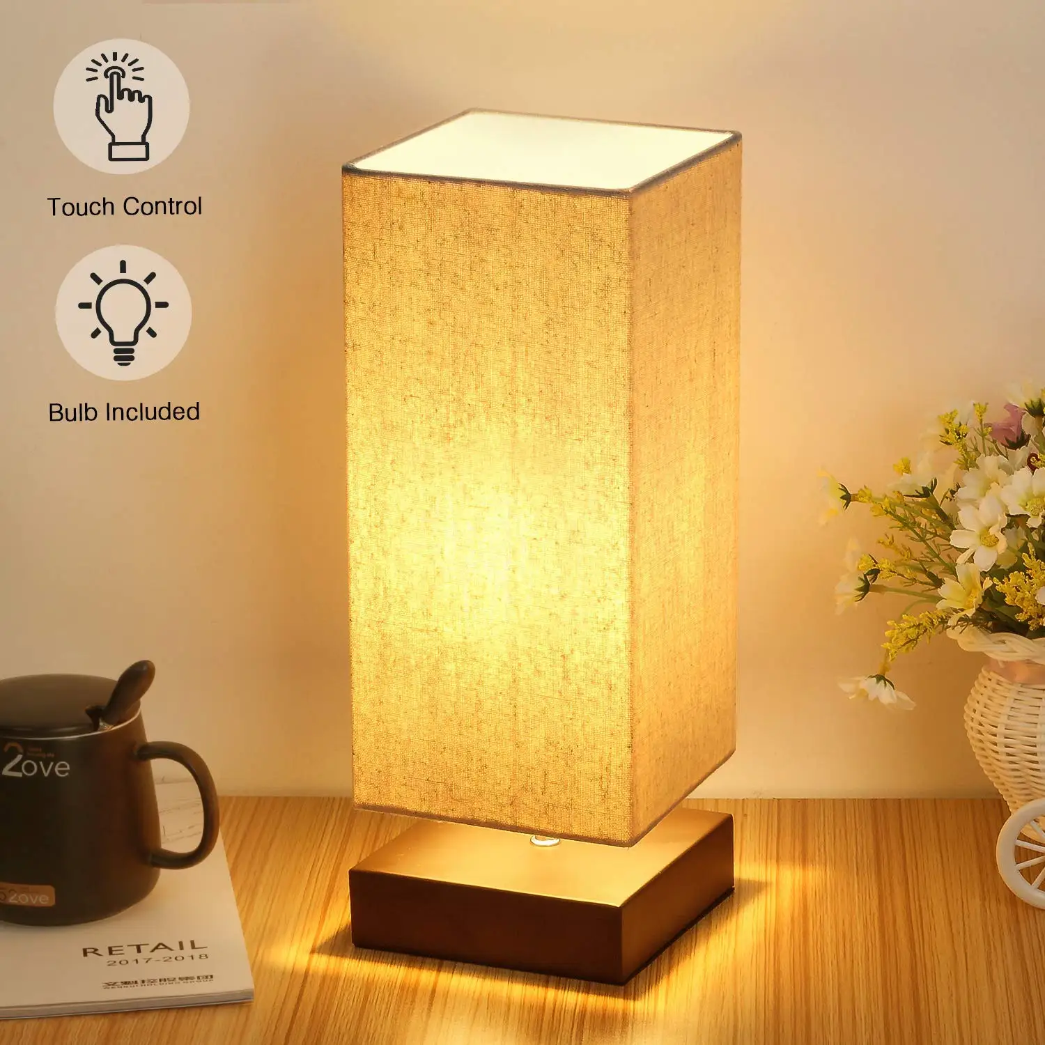 Bulb For Touch Lamp Find Deals On Line At Get Quotations Touch Control Table Lamp Bedside 3 Way Dimmable Desk Modern Nightstand With Square