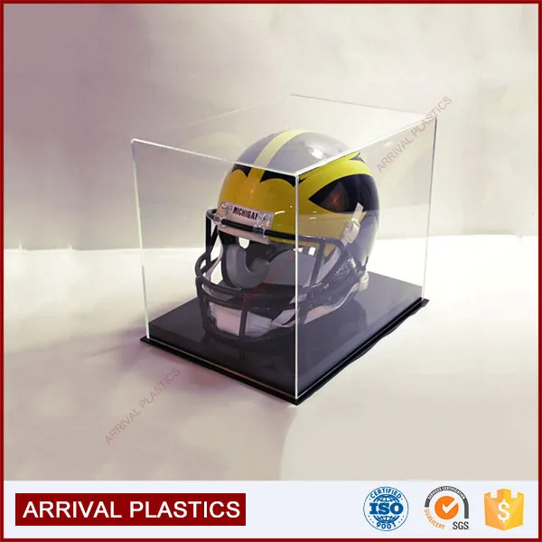 Clear Display Box Baseball Helmet Holder Acrylic Helmet Display Case