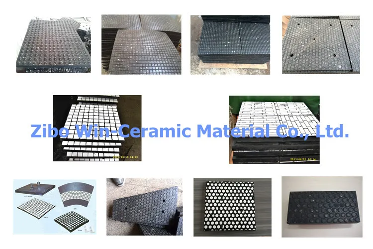 High Abrasion Resistant Alumina Ceramic Embedded Rubber Liner