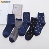 Ankle length men navy bule socks cotton 100%