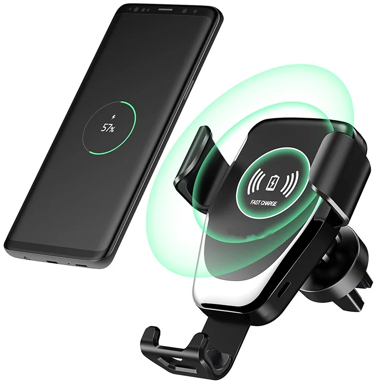Air Vent Phone Holder 10W QI Fast Charging Wireless Charger Car Mount