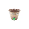 Modern style brass different big size galvanized garden decorative round shape copper plant planter flower pot
