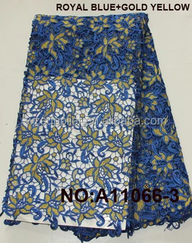 blue and gold lace fabric