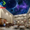 3.2mWx2mH per piece Fall Ceiling Design Night Sky Planet Space Print 3D PVC Decorative Ceilings