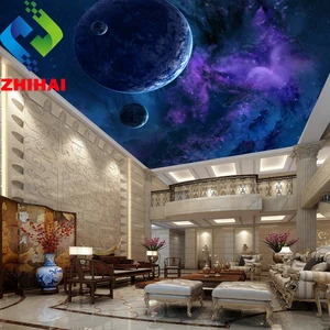 3 2mwx2mh Per Piece Fall Ceiling Design Night Sky Planet Space Print 3d Pvc Decorative Ceilings