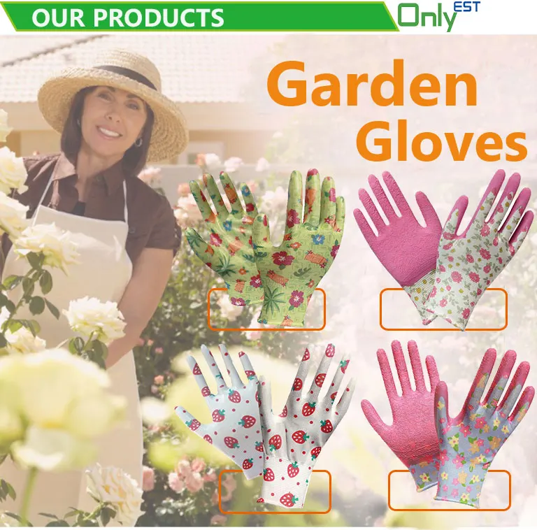 Clear Nitrile Coated Lady Garden Working Gloves Finger Protection Buy