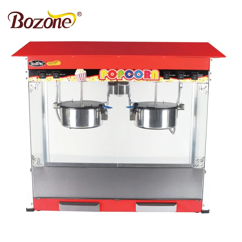 Wholesale Deluxe Steel 32 OZ Commercial Heating Element Durable High Capacity Double Pot Popcorn Making Machine With CE
