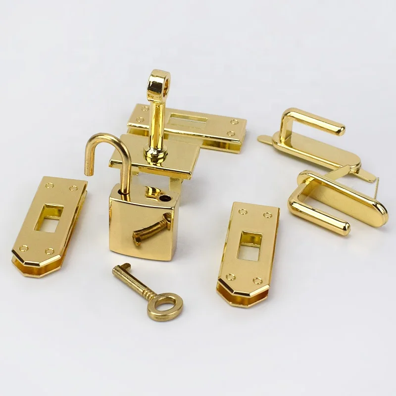 

MeeTee AP333 Handbag Accessories Mini Locks Side Clip Bag Lock, Silver gold gun black