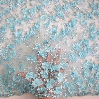 sky blue lace fabric