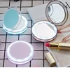 2019 Round Shape Electronic Hand Portable Compact Led Mirror With Light On Stocks Ready To Shipping