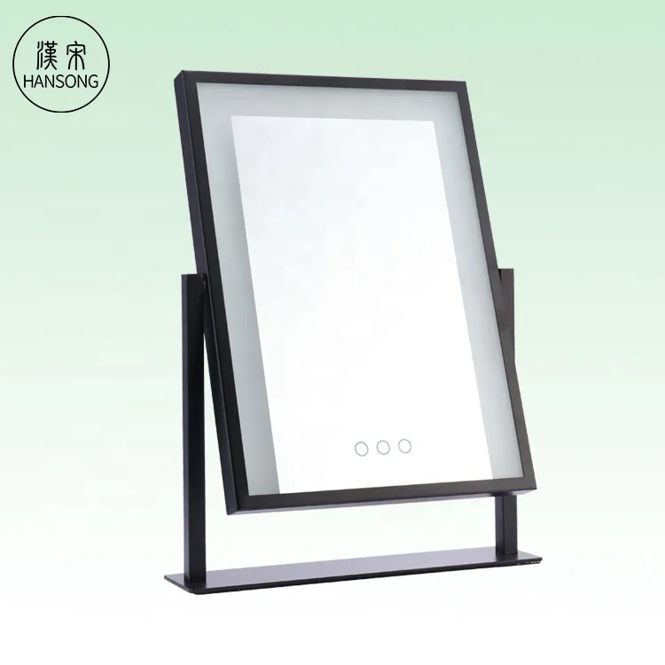 

Hollywood Vanity Mirror Horizontal and Vertical LED Bathroom Silvered Mirror with Touch Button, Customized color