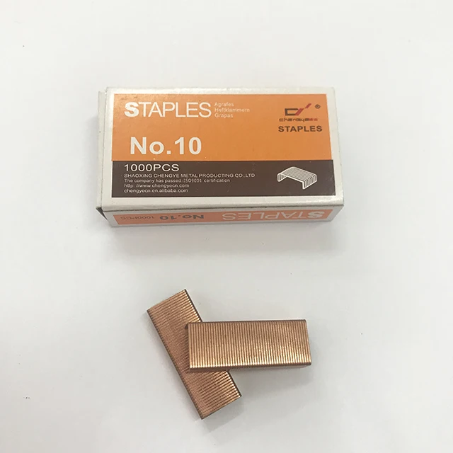 Copper Rose Gold Staples Pack of 10 