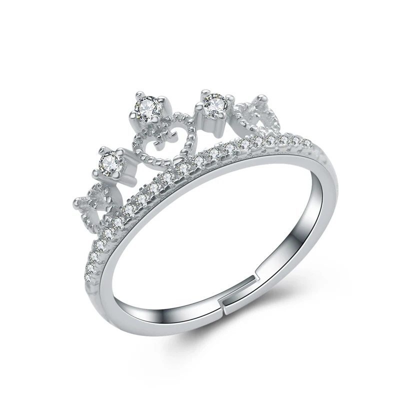 

New design  sterling silver 925 jewelry crown tiara CZ rings