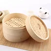High Quality Fashionable Lifestyle Natural Bamboo Food Steamer For Chinese Bun Sum Round Dumpling Kitchen Steamer
