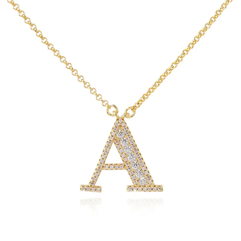 2019 new design letter gold necklace