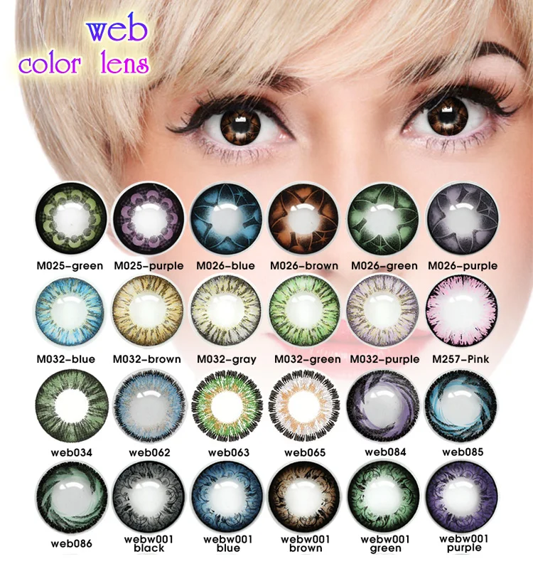 Soft Comfortable Fit Eyes Gray Colored Contact Lenses Cheap Color