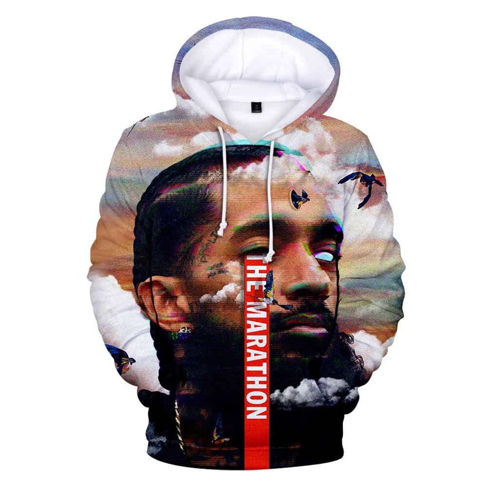 

2019 Nipsey Hussle Hoodies 3D New Print Casual Sweatshirts Hot Sale Harajuku Long Sleeve Clothes Kpop Hooded Tops for men