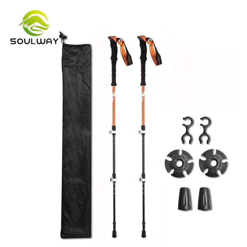 Best Quality Strong Walking Climbing Travelling External Quick Lock EVA Grip 50% Carbon Telescopic Duralumin 7075 Trekking Pole