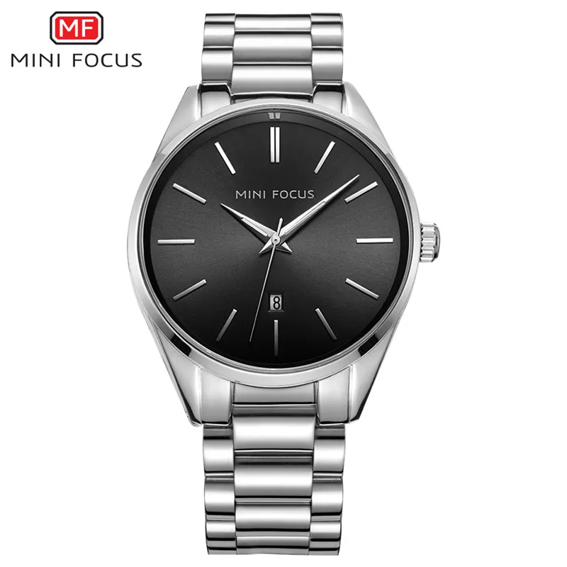 

Easy Reader Date Expansion Quartz Analog Clock Relogio Masculino Watches with Steel Band Including Quality Warranty Manual