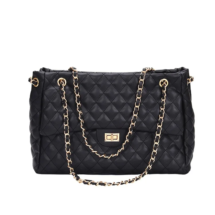 
Black classic chain bag heavy metal messenger bag retro style vegan bag 