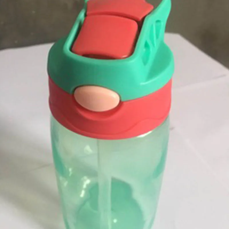 450ml Plastic Kids Bottle Feeding Portable Cups With Straw Drinking ...