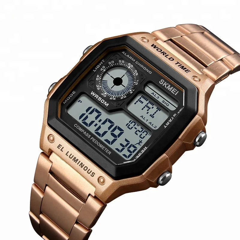 

guangzhou skmei 1382 digital watch with date mens sports digital watch stainless steel