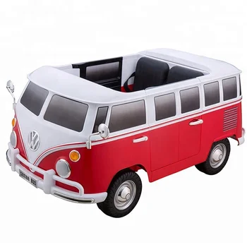 Bus Licensed 12 Volt 2 Seater Battery Powered Kids Ride On Camper Van ...