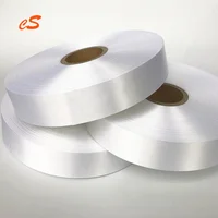 

100% Polyester off white Color Single/double Faced cheap Satin Ribbon tape roll