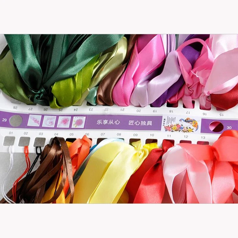 
SB2 flower ribbon embroidery cross stitch kit 