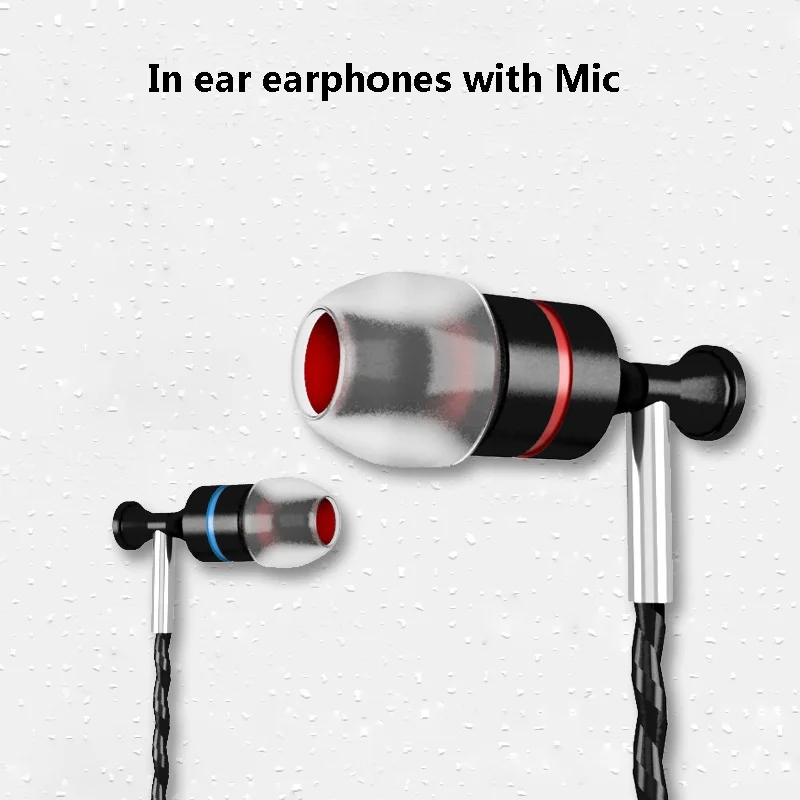 IV8 3 5mm In Ear Earphones With Microphone Deep Bass stereo earbuds handsfree Headphones For iphone