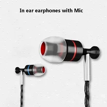 IV8 3.5mm In Ear Headphones Earphones With Microphone Deep Bass stereo earbuds handsfree Headset For Mobile Phone xiaomi MP3
