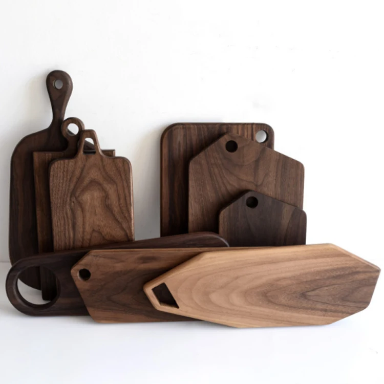 

Creative Irregular shape Black walnut wooden cutting board sushi board hot sale, As picture shows