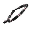 Mens Woodstock Style Ceramic Beaded Bracelet Adjustable Cuff