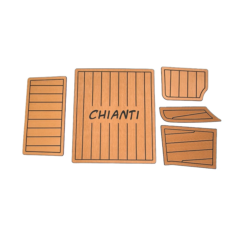 Synthetic Teak Decking custom non-skid rubber vinyl eva flooring sheet for boat 