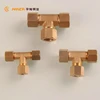 6mm Brass Double Ferrule Compression Tee Fittings Union Connect Copper Pipe
