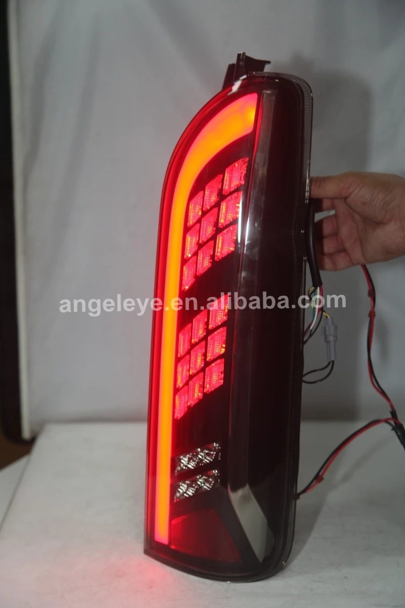 Full LED Tail Lights For TOYOTA HIACE Smoke Black Color 2014-UP YZ