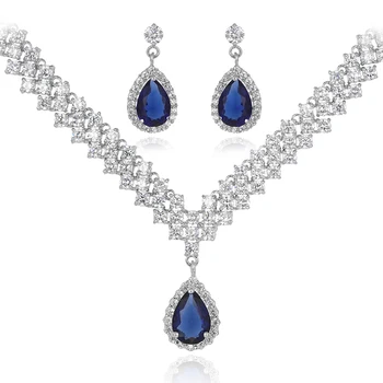 Platin Uberzogene Mode Hochzeit Schmuck Set Luxus Antiallergic Blaue Aaa Zirkone Halskette Ohrringe Schmuck Sets Buy Zirkon Halskette Und Ohrring Sets Schmuck Sets Halskette Ohrringe Schmuck Set Product On Alibaba Com