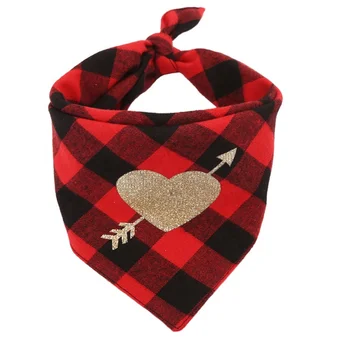 plaid dog scarf