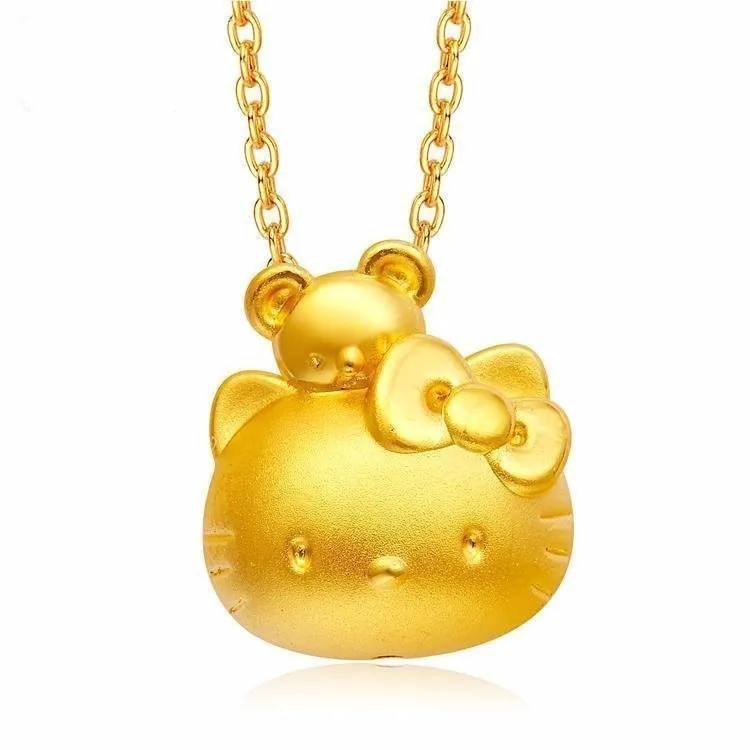 korean fashion jewelry 3d gold hello kitty&koala