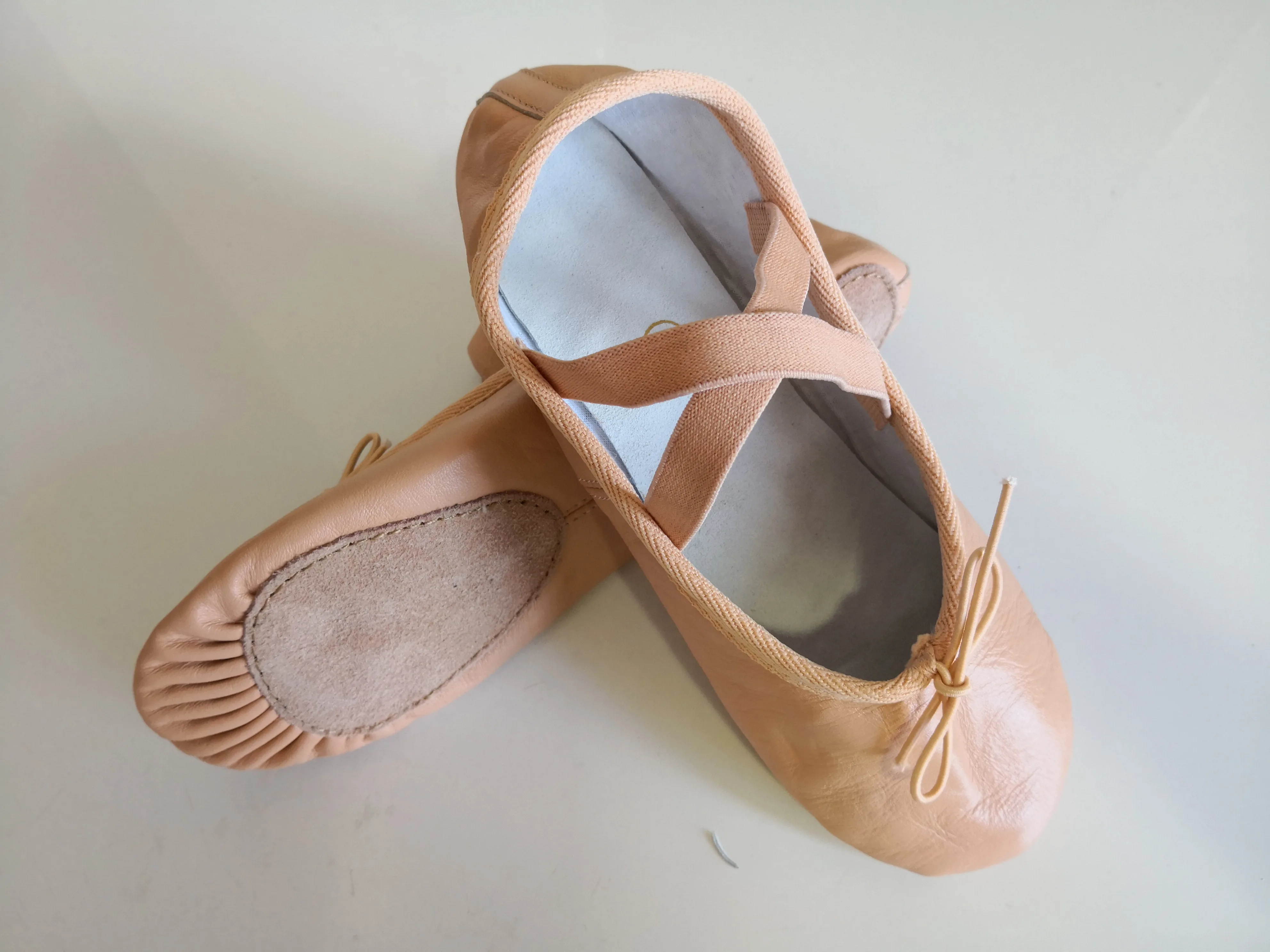 Bs00002 Foldable Cheap Wholesale Kids Pink Leather Ballet Dance Shoes