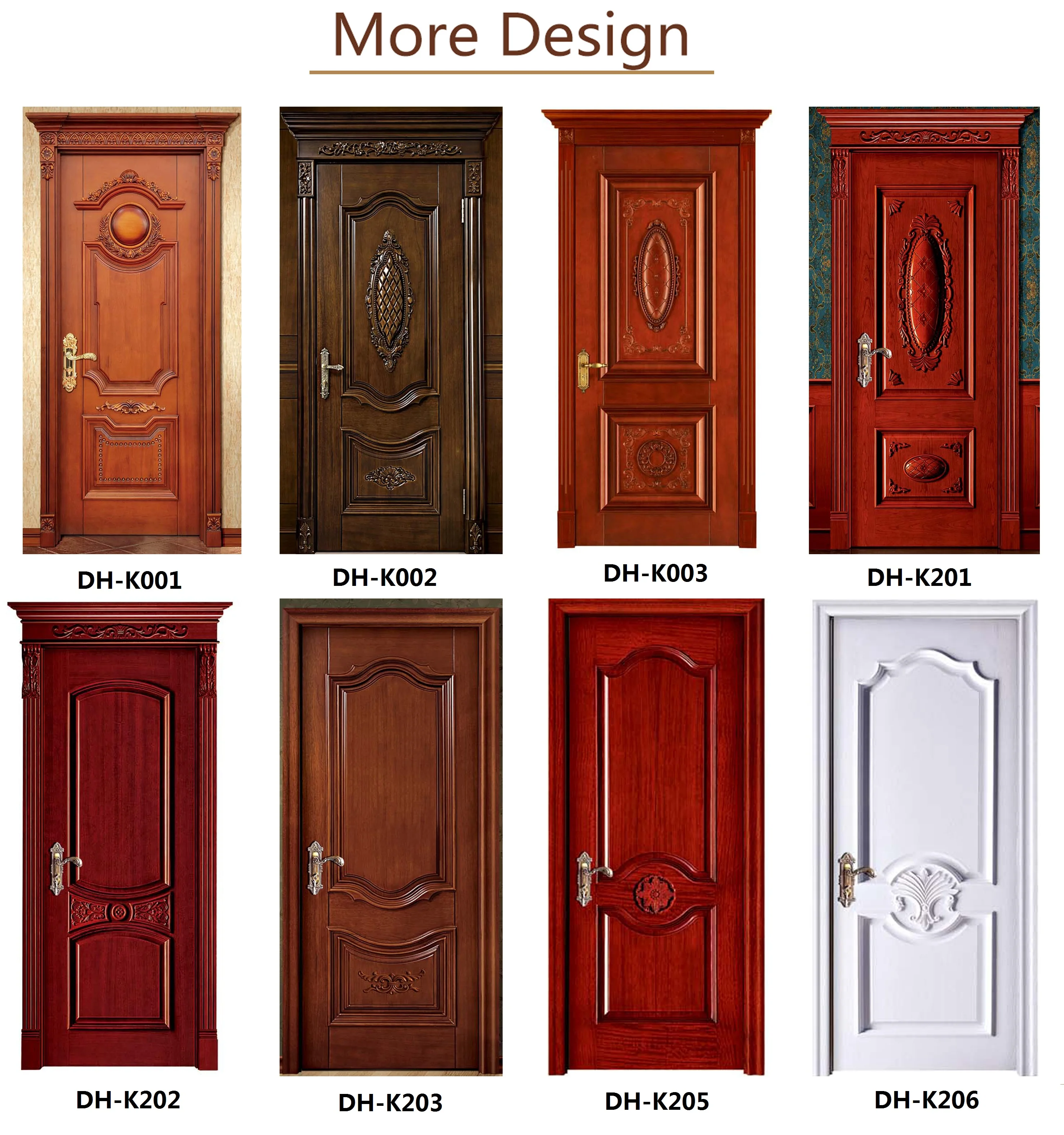 Wooden Door Polish Design With Wooden Frame With Malaysia Price