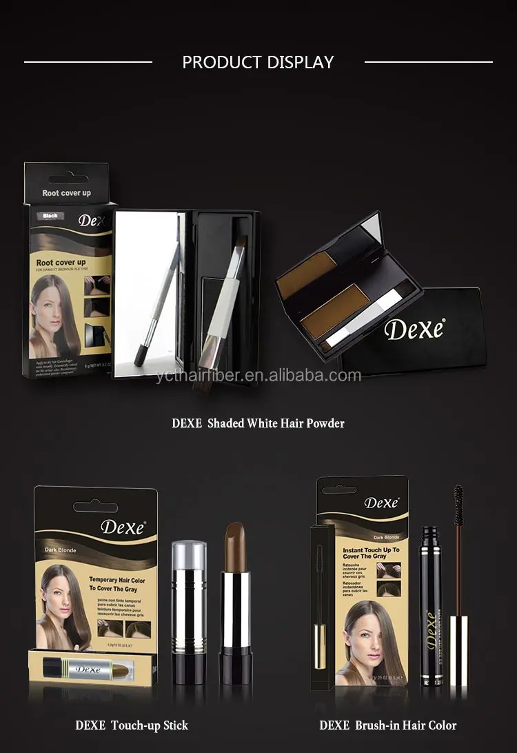 Dexe Temporary Hair Dye Cover Gray Roots Private Label Grey Hair Concealer