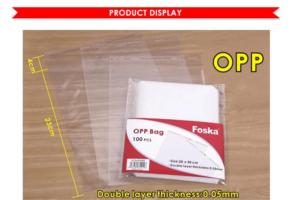 Foska Good Quality Opp Plastic Clear Self Sealing Bag Buy Self